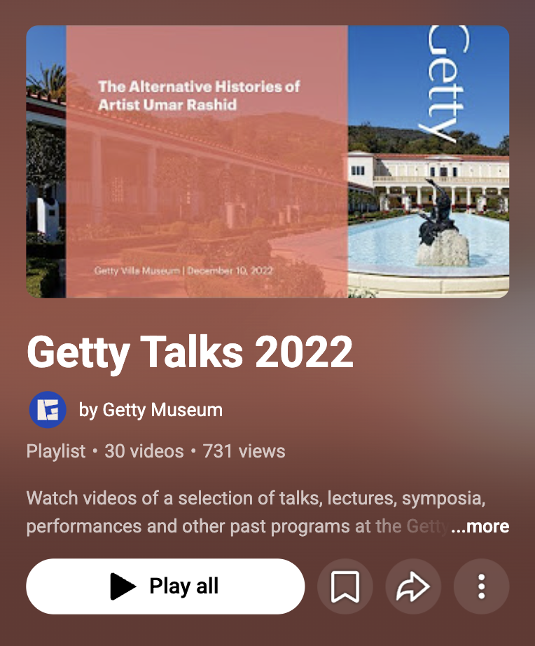 Getty Talks